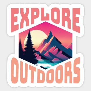 Explore outdoors Sticker